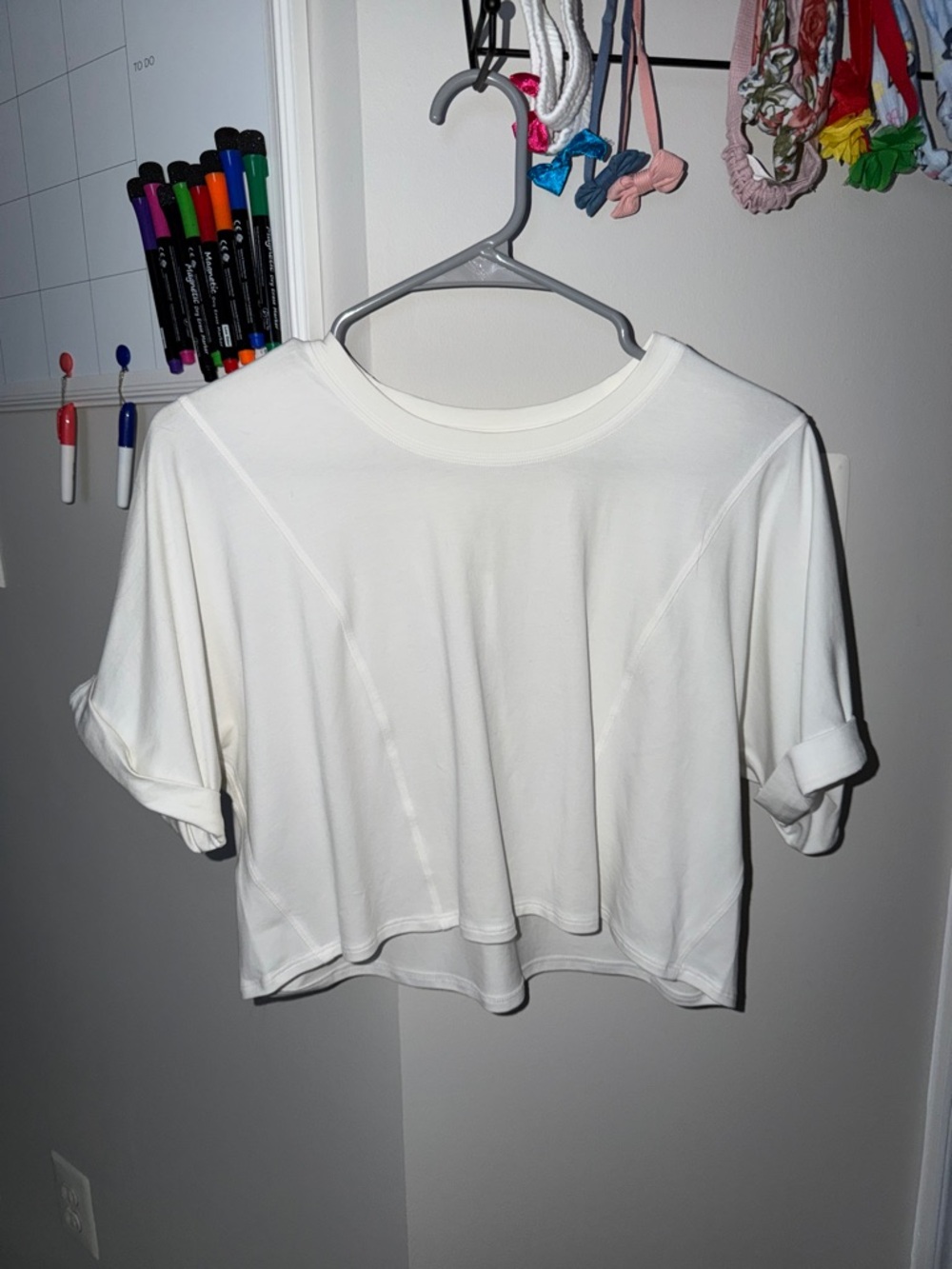 Lululemon LA cropped boxy tee in white Size 6